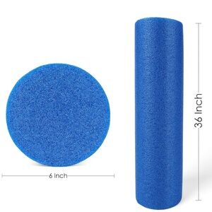 New! 3’ x 6” Blue Cylindrical High Density Foam Roller